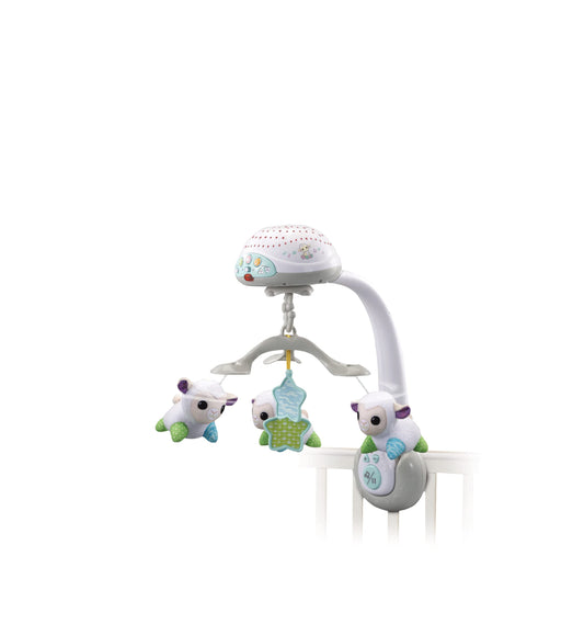 VTech Baby Lullaby Lambs Mobile, with Colourful Light Patterns, Soothing Music, White Noise & Nature Sounds, Gift for Babies 0, 3, 6, 9+ Months, English Version