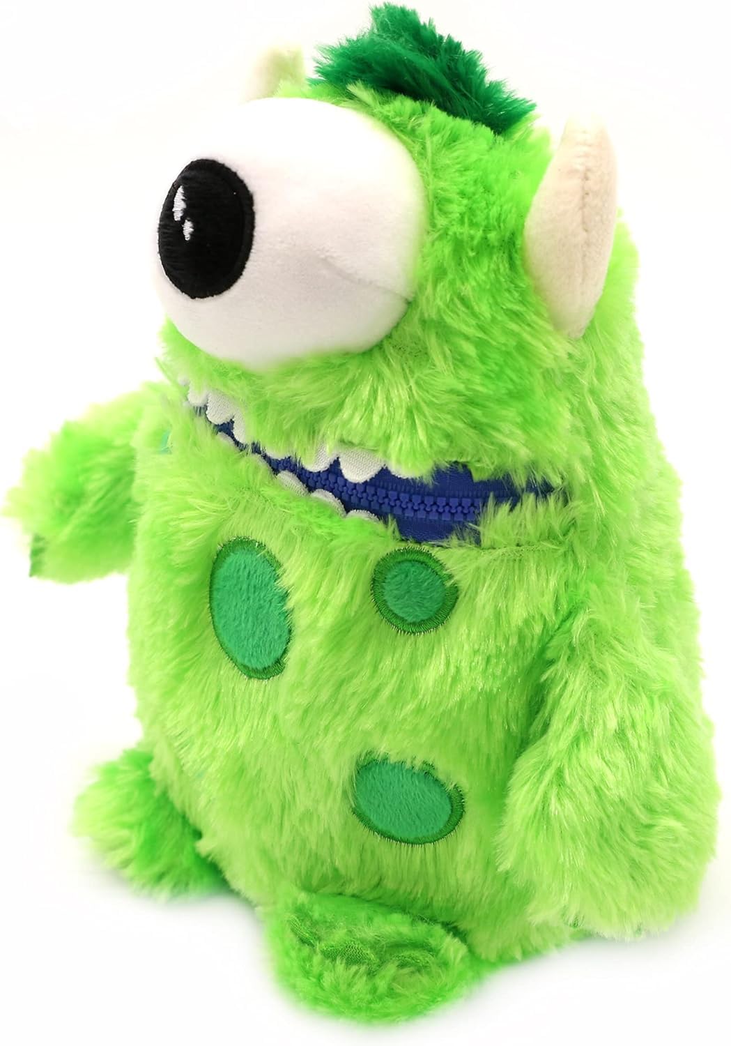 Worry Yummy Monster Children's Soft Toy - 28cm (11") Soft Cuddly Toy For Kids - Boys & Girls Anxiety, Stress & Fear Reducing Sleep Companion - Green 'Hank' Green (Hank)