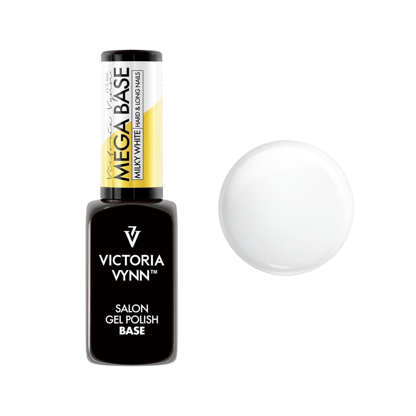 Victoria Vynn Mega Base Milky White Hard & Long Nails UV Led Hybrid Gel Polish 8ml 8 ml (Pack of 1)