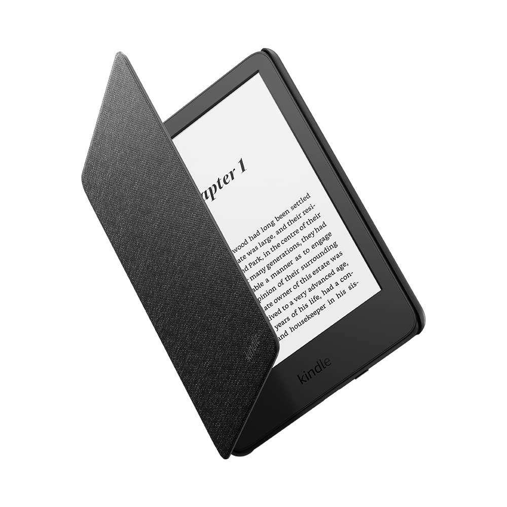 Amazon Kindle Case, Thin and Lightweight, Foldable Protective Cover - Fabric Black