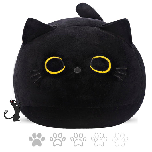 Tocwick 40×28cm Cat Plush Toys Stuffed Animals Gifts Cute Pillows Cotton Car Home Decorations Black