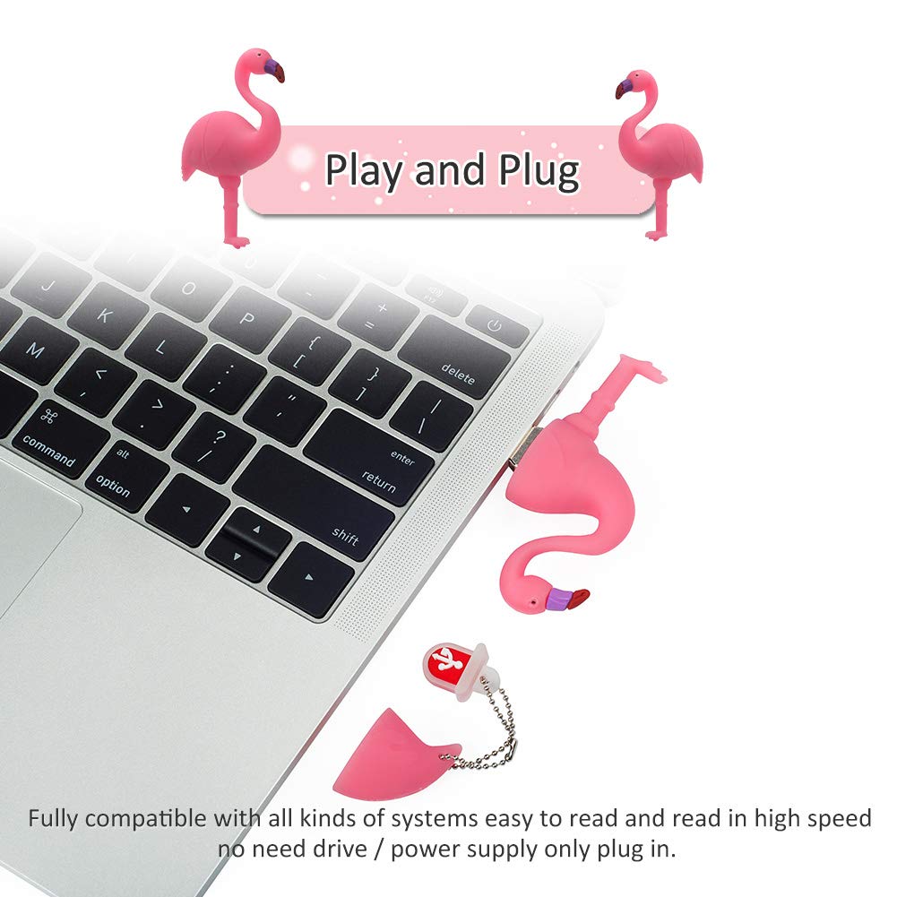 64GB Fenicottero con scatola, Pen Drive Penna USB Porta Chiavette Usb Chiave USB C Arino USB unità di memoria Regali per Bambino Amico(64GB,Fenicottero con scatola)… 64GB Flamingo with box