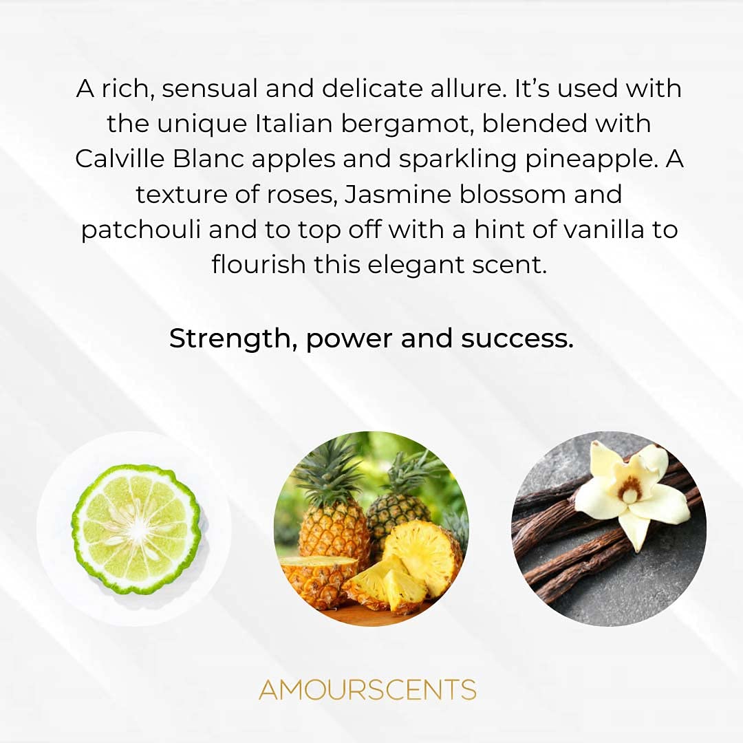 Amour Scents Aventas - Inspired Extrait De Parfum for Men - 30% Oil Concentration, Long-Lasting Fresh Scent, Bergamot, Pineapple, Jasmine & Vanilla Notes, Perfume for Men - Victory (50ml) 50 ml (Pack of 1)