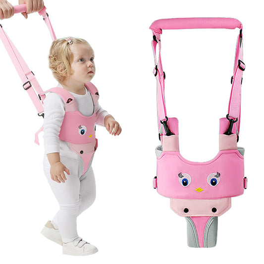 Baby Walking Harness, IULONEE Toddler Assistant Walking Learning Helper Adjustable Safe Stand Hand Held Walking Belt Safety Harness for Infant (Pink) Pink