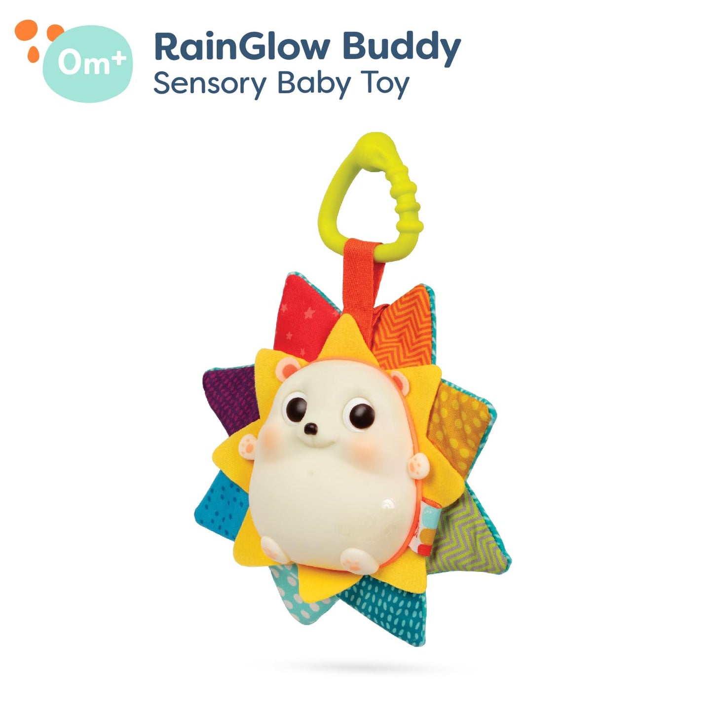 B. toys - RainGlow Buddy - Musical Light-Up Baby Toy - Hedgehog with Lights & Sounds - Sensory Toy for Newborns, Babies - Music & Glowing Lights, 0 Months + Luminous hedgehog with music