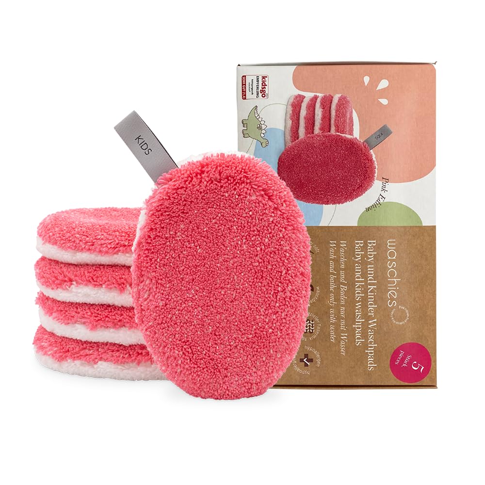 waschies Wash Pads for Babies and Children Special Edition Set of 5 Pink