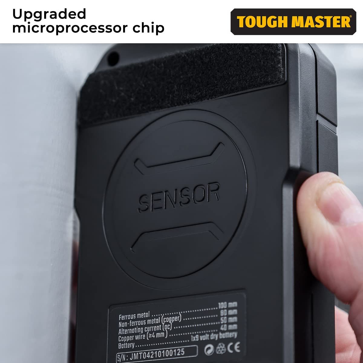 TOUGH MASTER Wall Stud Finder 5 in 1 Wood, Beam, Joist, Metal Locator, Heavy Duty Wall Scanner with LCD Display Screen & Audible Warnings, 6 Hours Usage