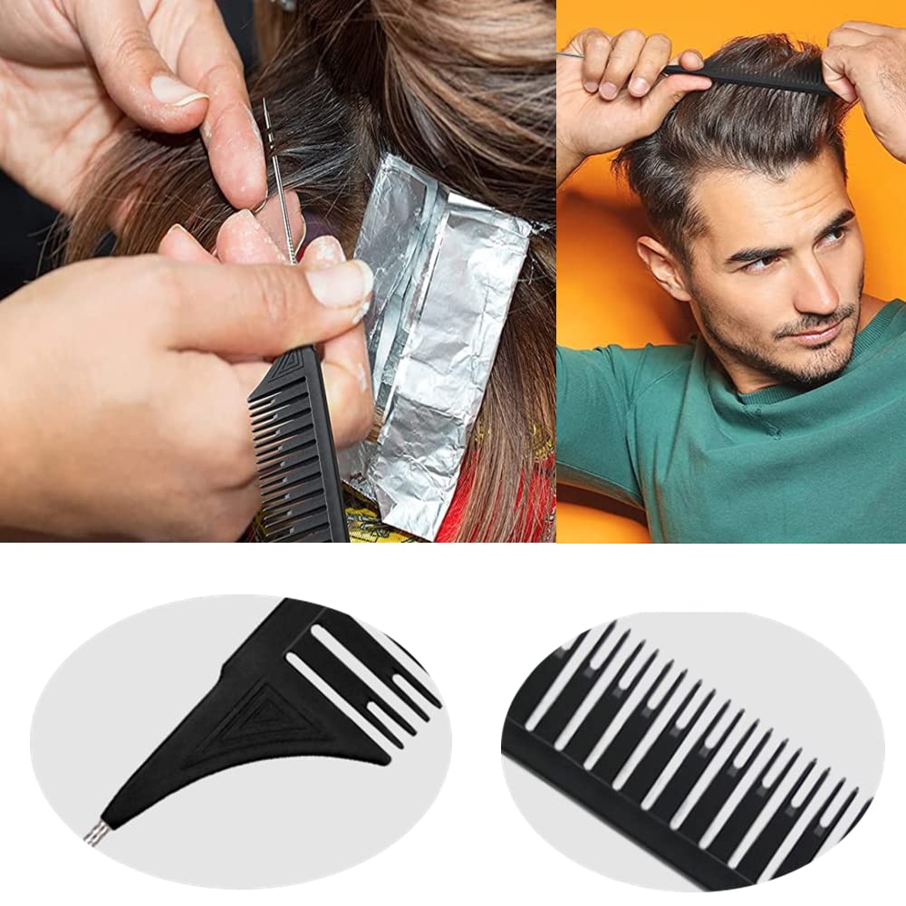 3Pcs Highlighting Combs Set Different Sizes Weaving Hair Combs Professional Rat Tail Combs Teasing Combs for Women Men Hair Styling Hair Salon