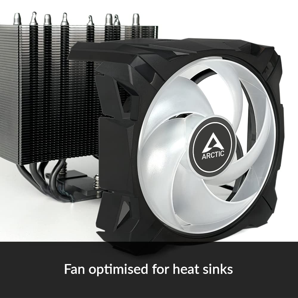 ARCTIC Freezer A35 A-RGB - Single Tower CPU Cooler with A-RGB, AMD specific, Pressure optimized 120 mm P-fan, 200-1700 rpm, 4 Heat Pipes, incl. MX-5 Thermal Paste - Black Freezer A35 A-RGB, black