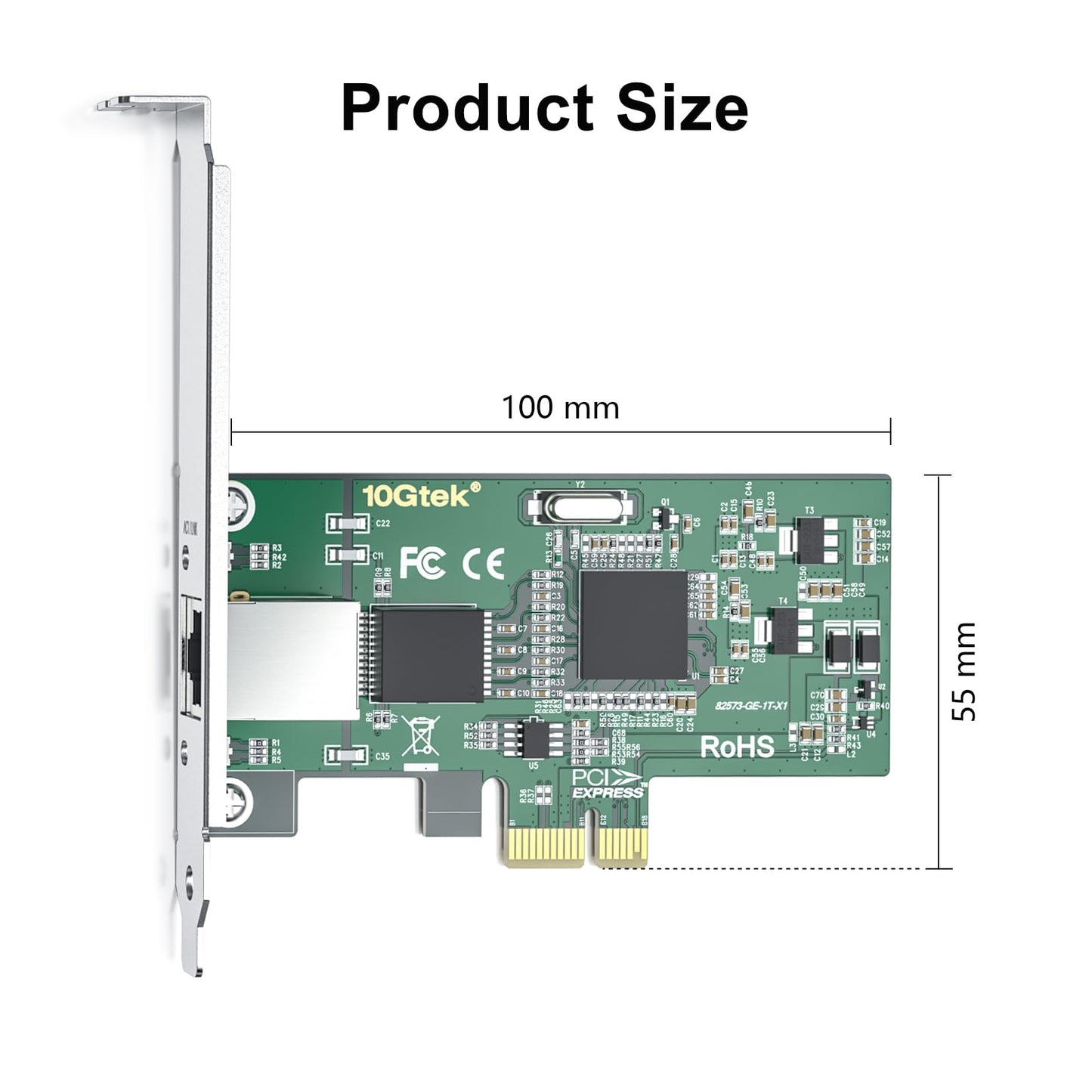 10/100/1000Mbps Gigabit Ethernet PCI Express NIC Network Card | with Intel(R) 82573 Controller | Ethernet Server Converged Network Adapter | Single RJ-45 Port | Support Windows Server/Freebsd/VMware Intel 82573★SALE★ 1-RJ45