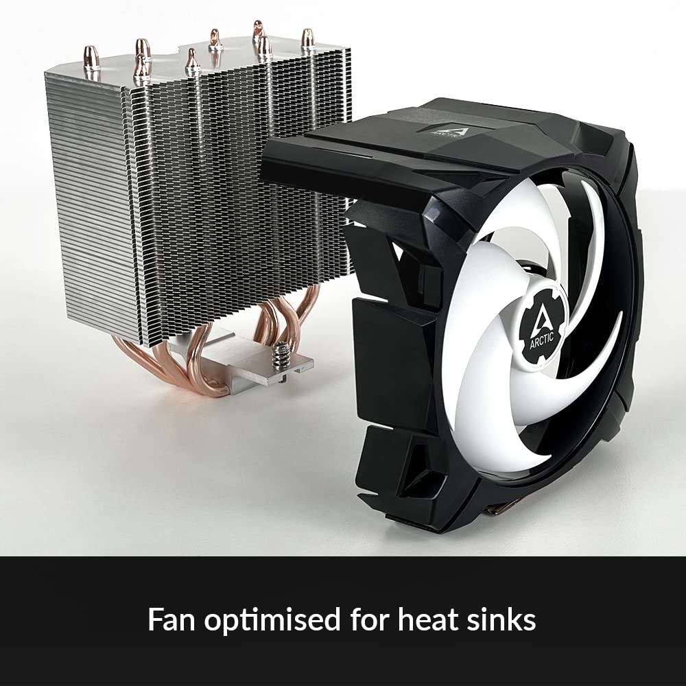 ARCTIC Freezer i35 - Single Tower CPU Cooler, Intel specific, Pressure optimized 120 mm P-fan, 0-1800 rpm, 4 Heat Pipes, incl. MX-5 Thermal Paste - Black P14 Max (1 Pack)