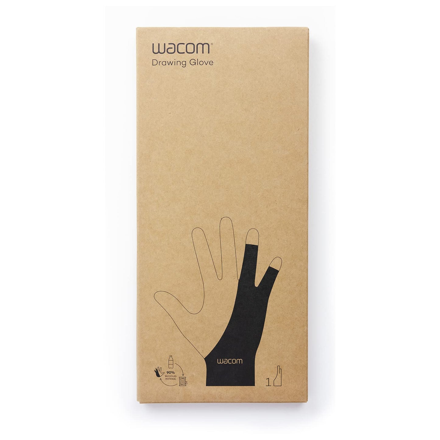 Wacom Drawing Glove – Glove for drawing on a graphic display (for right and left-handers, black), One Size Single