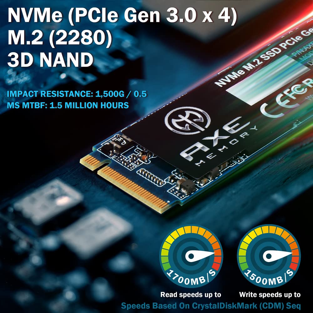 AXE MEMORY 512GB NVMe M.2 2280 PCIe Gen 3x4 Internal SSD Solid State Drive 512 GB