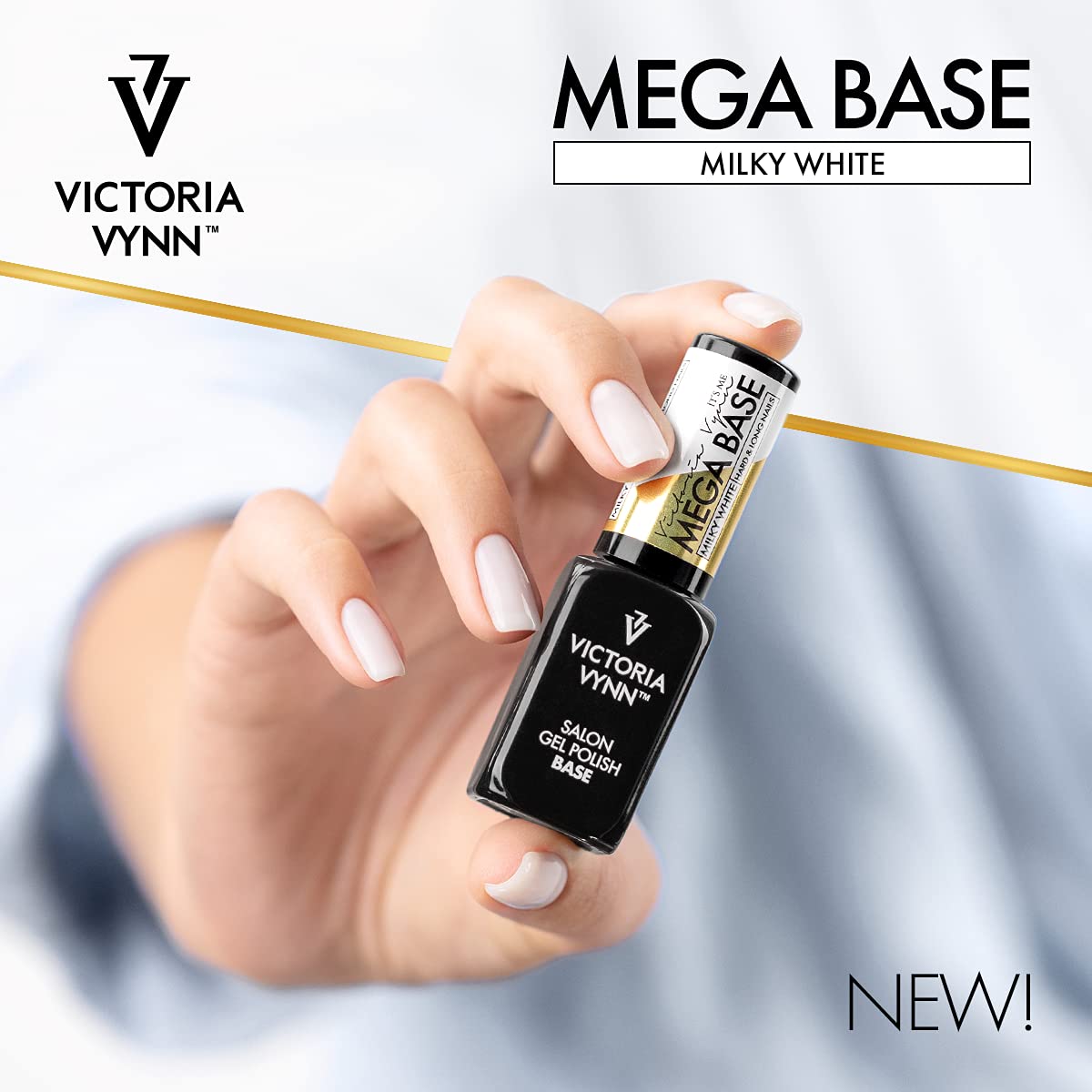 Victoria Vynn Mega Base Milky White Hard & Long Nails UV Led Hybrid Gel Polish 8ml 8 ml (Pack of 1)