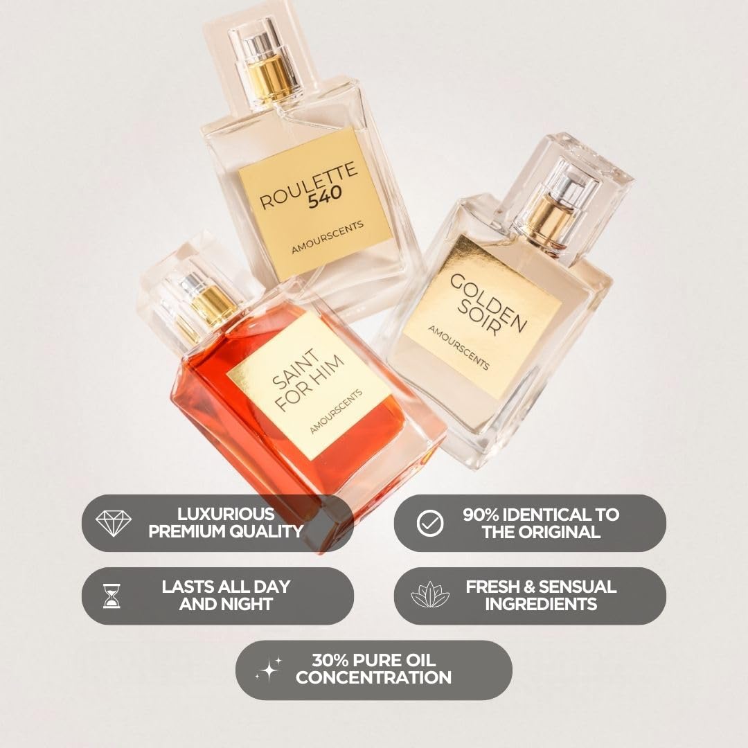 Amour Scents Good Girl - Inspired Alternative Perfumes, Extrait De Parfum for Women, Long Lasting Perfume Oil, Sophisticated Luxury Aroma - Pure Girl (50ml) 50 ml (Pack of 1)