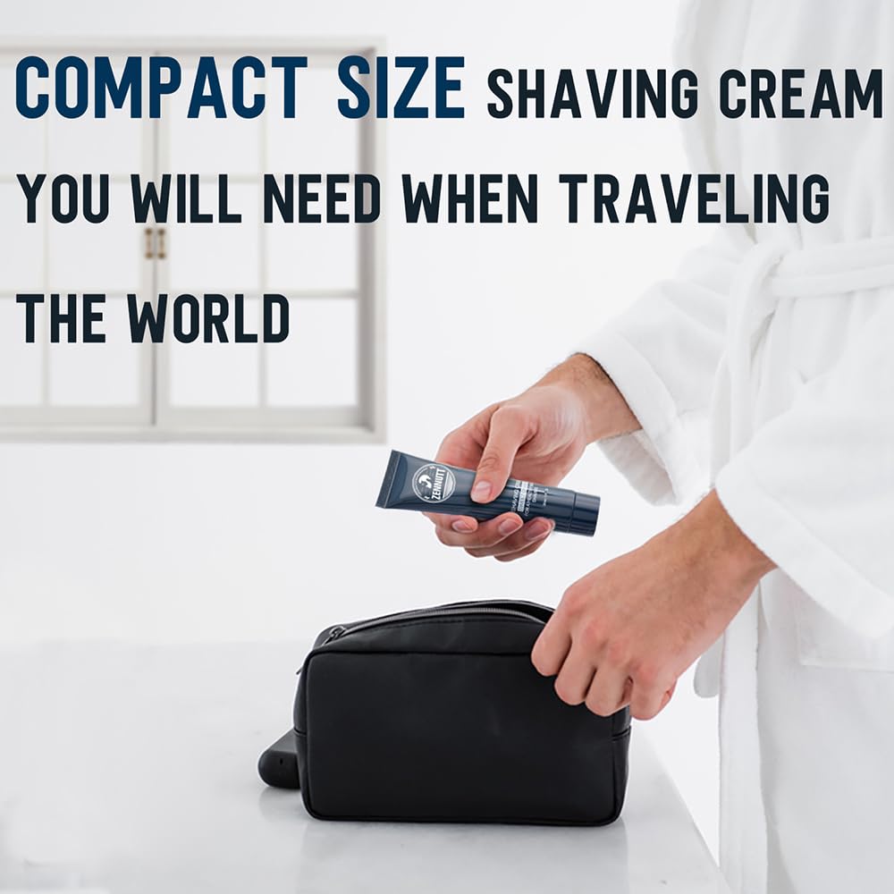 Travel Shaving Cream Kit Mens Gifts Set Luxury Shaving Lotions for Close Wet Shave Unique Gift for Christmas Stocking Fillers Ultimate Christmas Birthday Gifts for Men Him Dad Husband Boyfriend Father