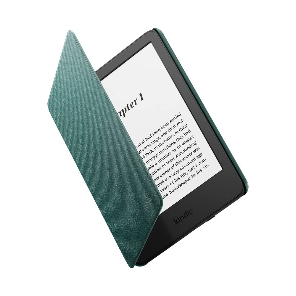 Amazon Kindle Case, Thin and Lightweight, Foldable Protective Cover - Fabric Green