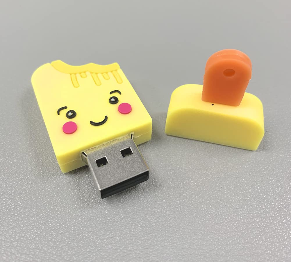 USB Flash Drive Pack of 3 Pcs (32GB x 3), BorlterClamp Cute Popsicle-Shaped Memory Stick Novelty USB Drive Pendrive 32GB x 3 Popsicle-shaped