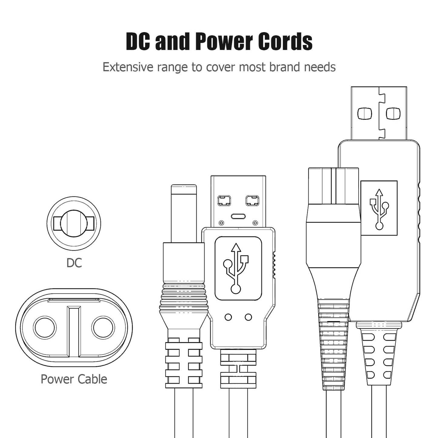 5V Charger USB Adapter Kit Compatible with Philips Shaver, Ancable 5V Charger for a Variety of Electric Hairdressers, Shavers, Beauty Instruments, Purifiers, Table Lamps and Others Charging Lead