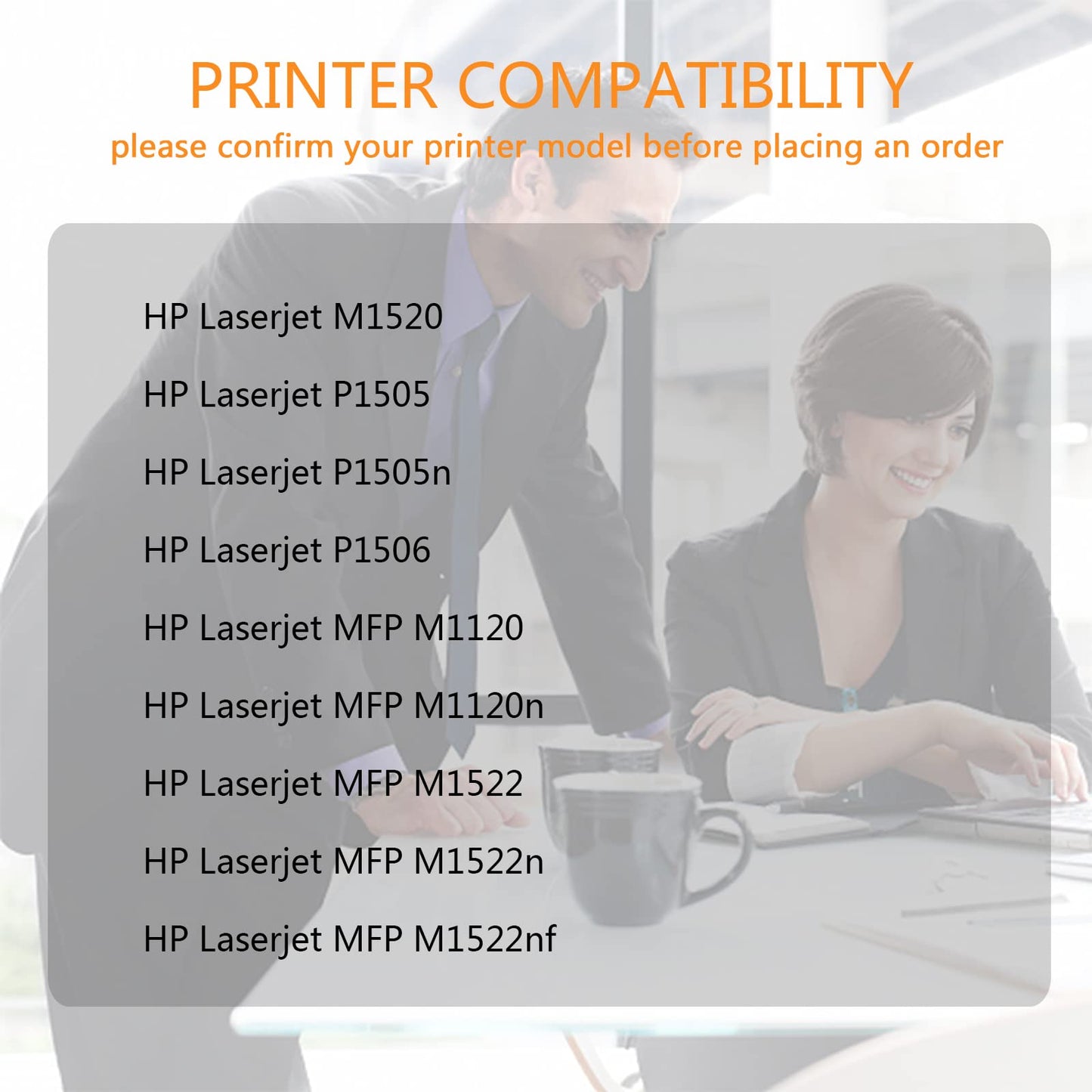 ZOOMTEC Compatible for HP CB436A 36A Toner Cartridge Compatible for HP Laserjet M1520 P1505 P1505n P1506 MFP M1120 M1120n M1522 M1522n M1522nf Printer (2x Black) CB436A 2PK