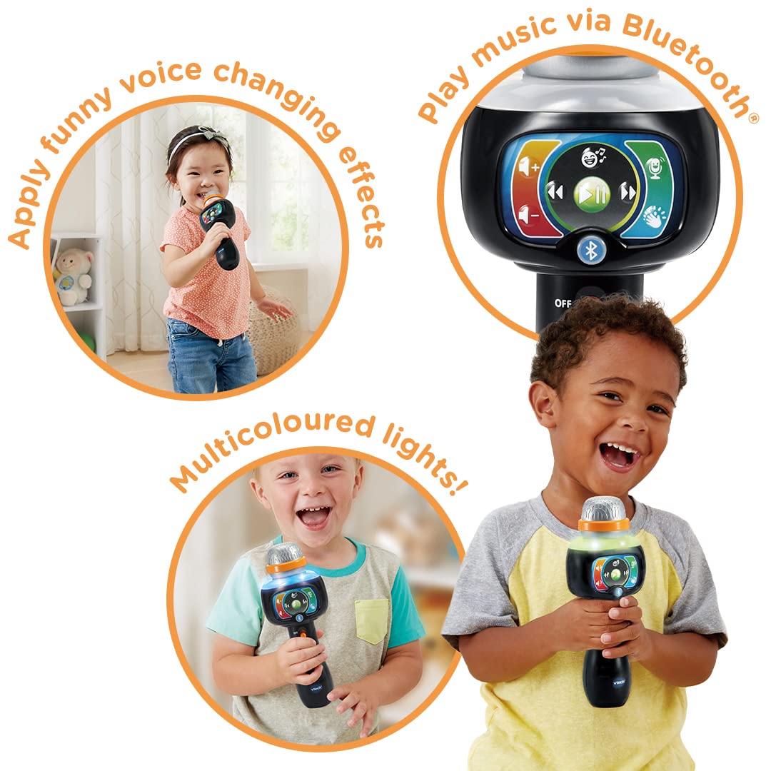 VTech Singing Sounds Microphone, Musical Toddler Toy with Sound Effects & Music, for Boys & Girls aged 2, 3, 4 + years, English Version