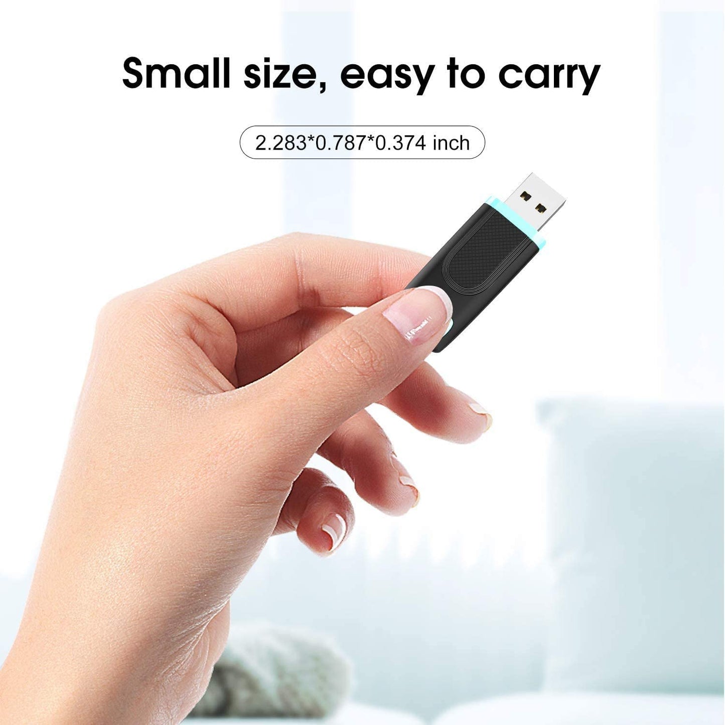 Vansuny 32GB USB Stick USB 3.0 Flash Drive High Speed USB Memory Stick Cap Design Thumb Drive Pen Drive (32GB Cyan) Cayn