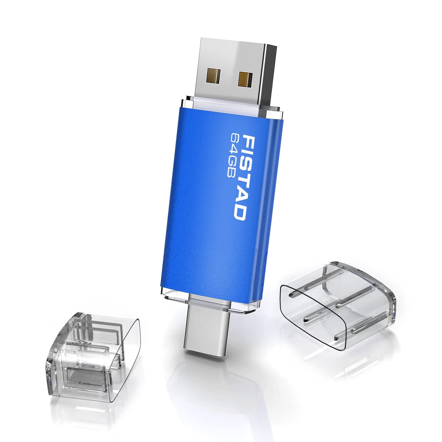 64GB USB Memory Stick USB 2.0 OTG Flash Drive Thumb Drive Pen Drive - Blue OTG-64GB-blue