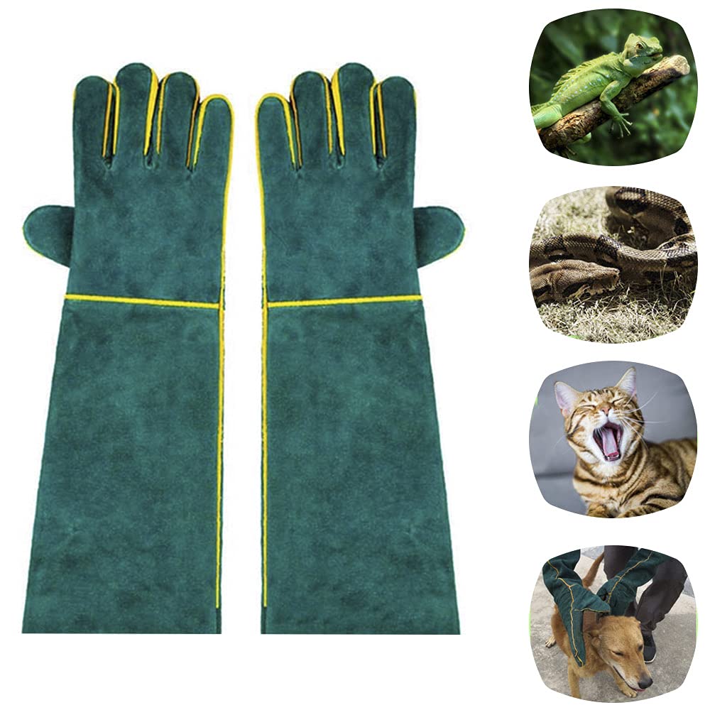 Anti-Bite Work Gloves, FIPASEN Bite Resistant Animal Handling Gloves for Welding, Gardening, Grooming, Handling Dog / Cat/ Bird/ Snake/ Lizard/ Turtle, Durable Protective Gloves 40 CM