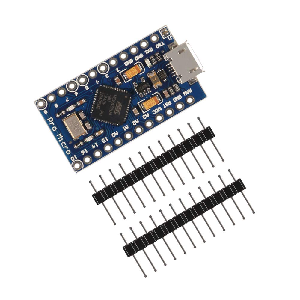 AITRIP 4-Pack Pro Micro ATmega32U4 5V 16MHz Micro USB Development Board Module Microcontroller for Arduino 4 PACK