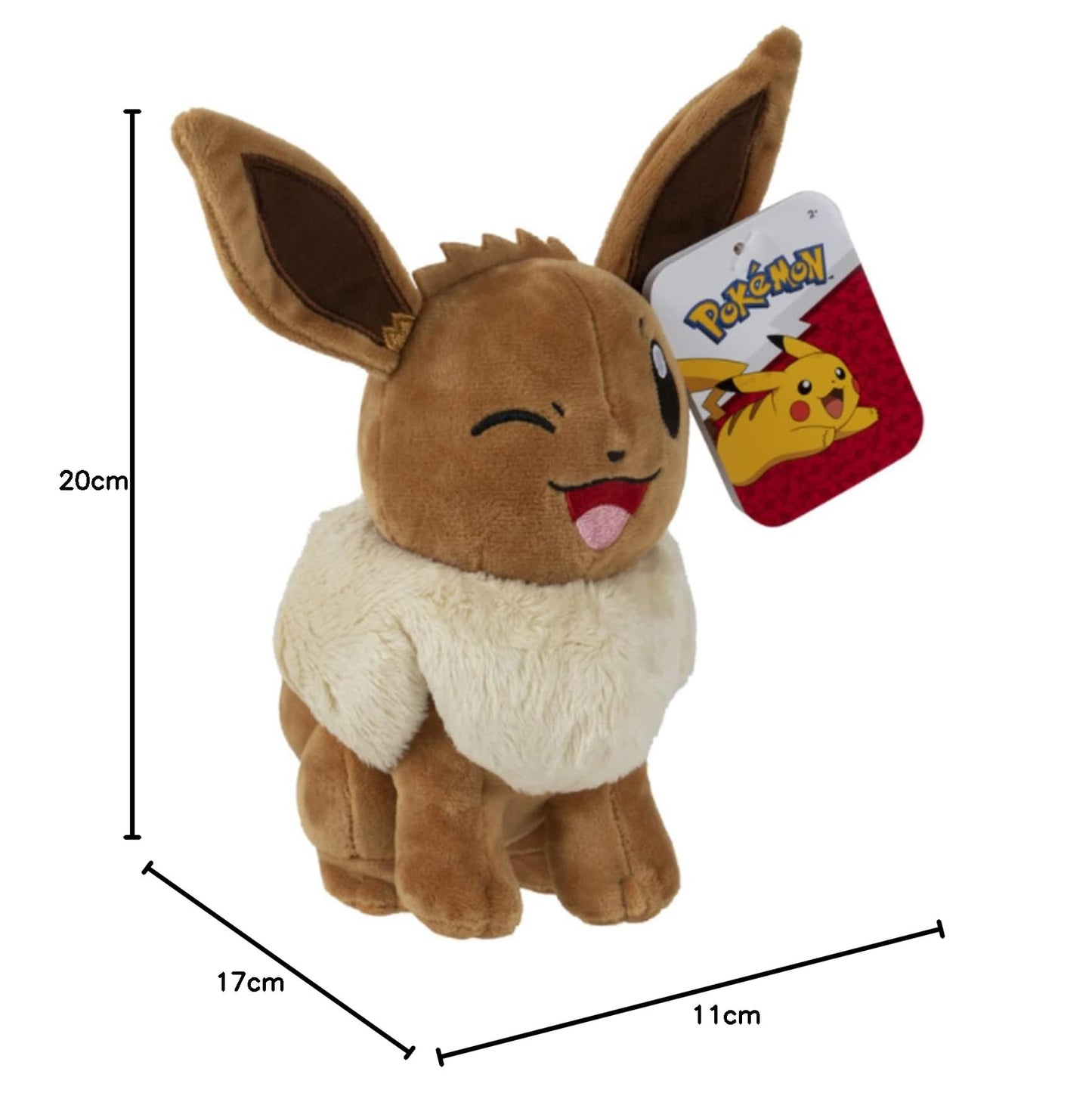 Bandai - Pokémon - Eevee (Eevee) Soft Toy - 20 cm Soft Toy - JW2361