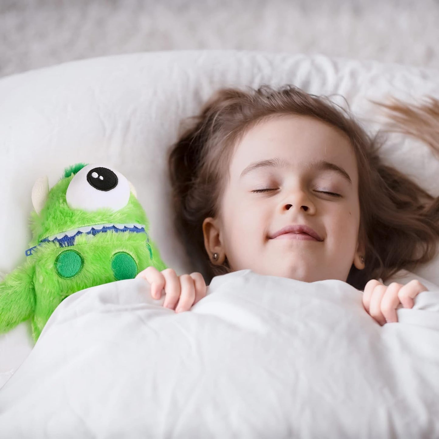 Worry Yummy Monster Children's Soft Toy - 28cm (11") Soft Cuddly Toy For Kids - Boys & Girls Anxiety, Stress & Fear Reducing Sleep Companion - Green 'Hank' Green (Hank)