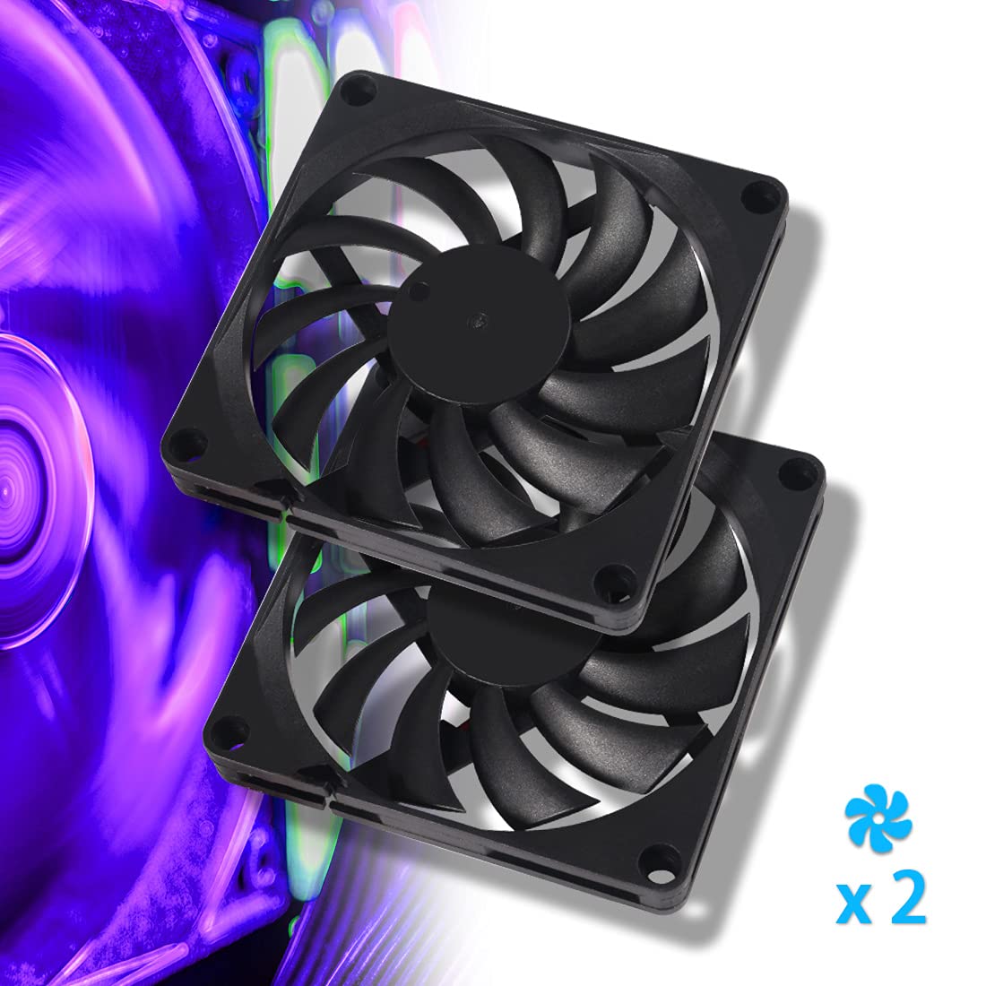 2Pcs DC 24V 8010 Fan Dual Ball Bearings 80mm 10mm Fan 3D Printer 80x80x10 Brushless Cooling Fan for Makerbot for 3D Printer PC CPU Computer Case Fan Cooler and Other Small Heat Dissipation Equipment dual ball 24V