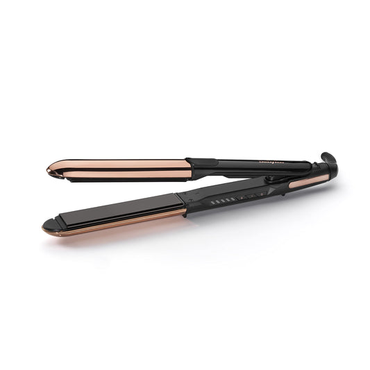 BaByliss Straight And Curl Brilliance Hair Straighteners And Curler, True-Titanium Plates for a smooth glide, Ionic, Curved Metal Design, Fast 15 second heat up, 5 heat settings up to 235°C 2481U - UK PLUG