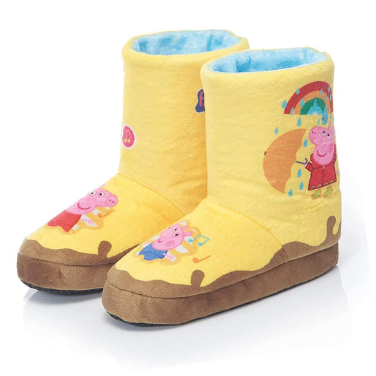 WOW STUFF Peppa Pig Toys Muddy Puddle Boots, Interactive Wearable Yellow Wellies with Sound and Music activated as you Walk or Run, Ideal active role play and dress up for Toddlers Single