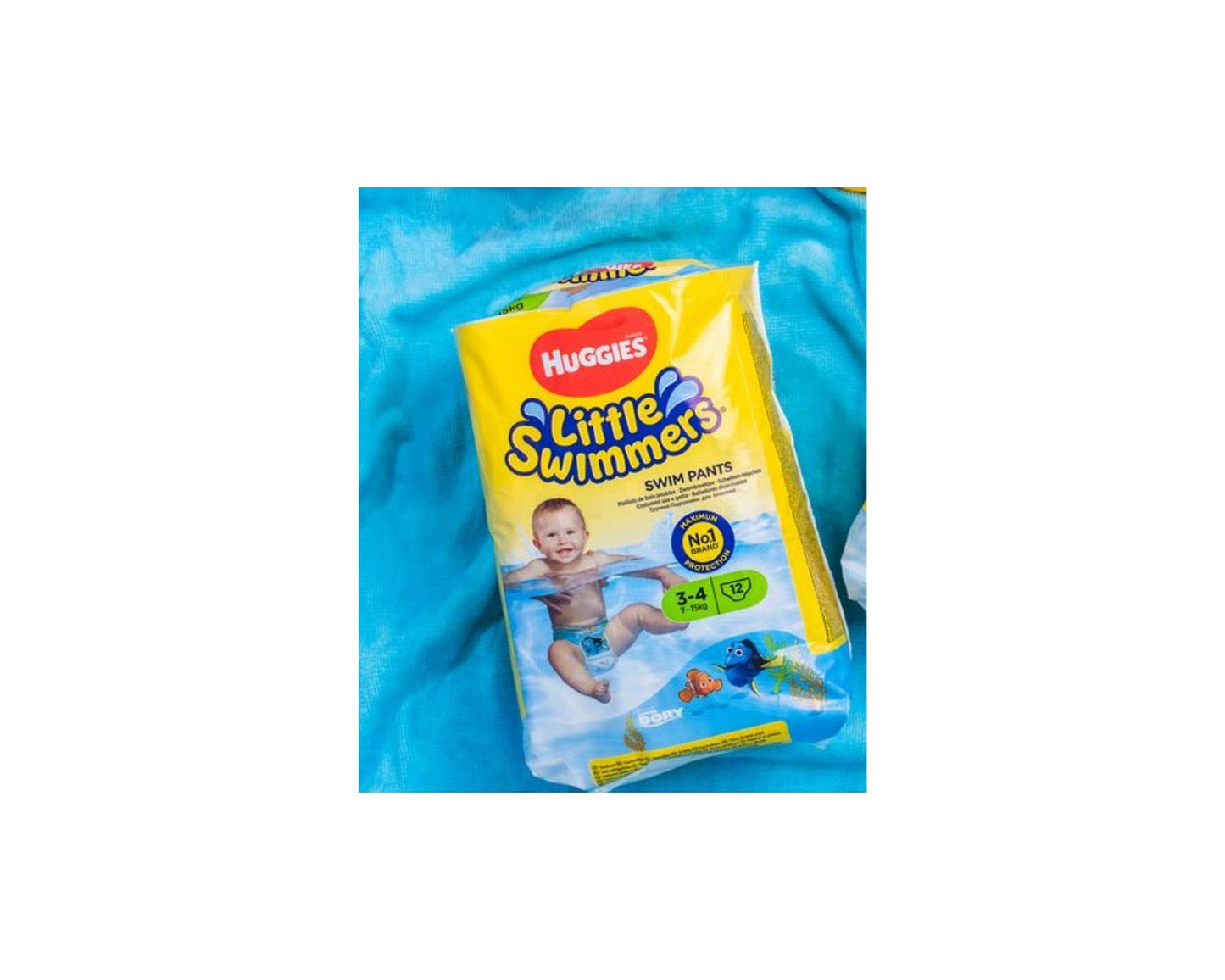 2 Pack Disposable Swimming Nappies, 2 Pack Swim Water Nappies Size 3-4, 7kg-15kg, (2 Packs x 12) 3-4 - 24 Total Baby Toddler Children Waterproof Leak Proof Nappy + 1 x Mocktail Lolly 12 Count (Pack of 2)