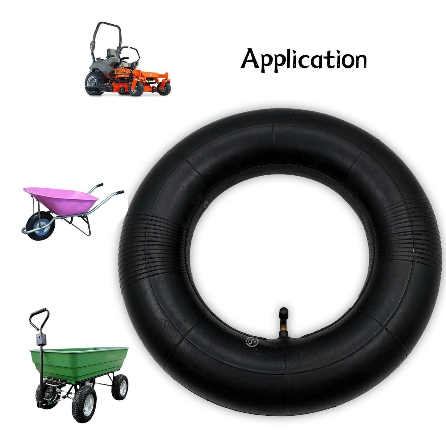 2 Pieces of 4.00-8" Heavy Duty Replacement Inner Tubes with TR-87 Bent Valve for Wheelbarrows, Mowers, Hand Trucks and More 4.80/4.00-8 TR-87