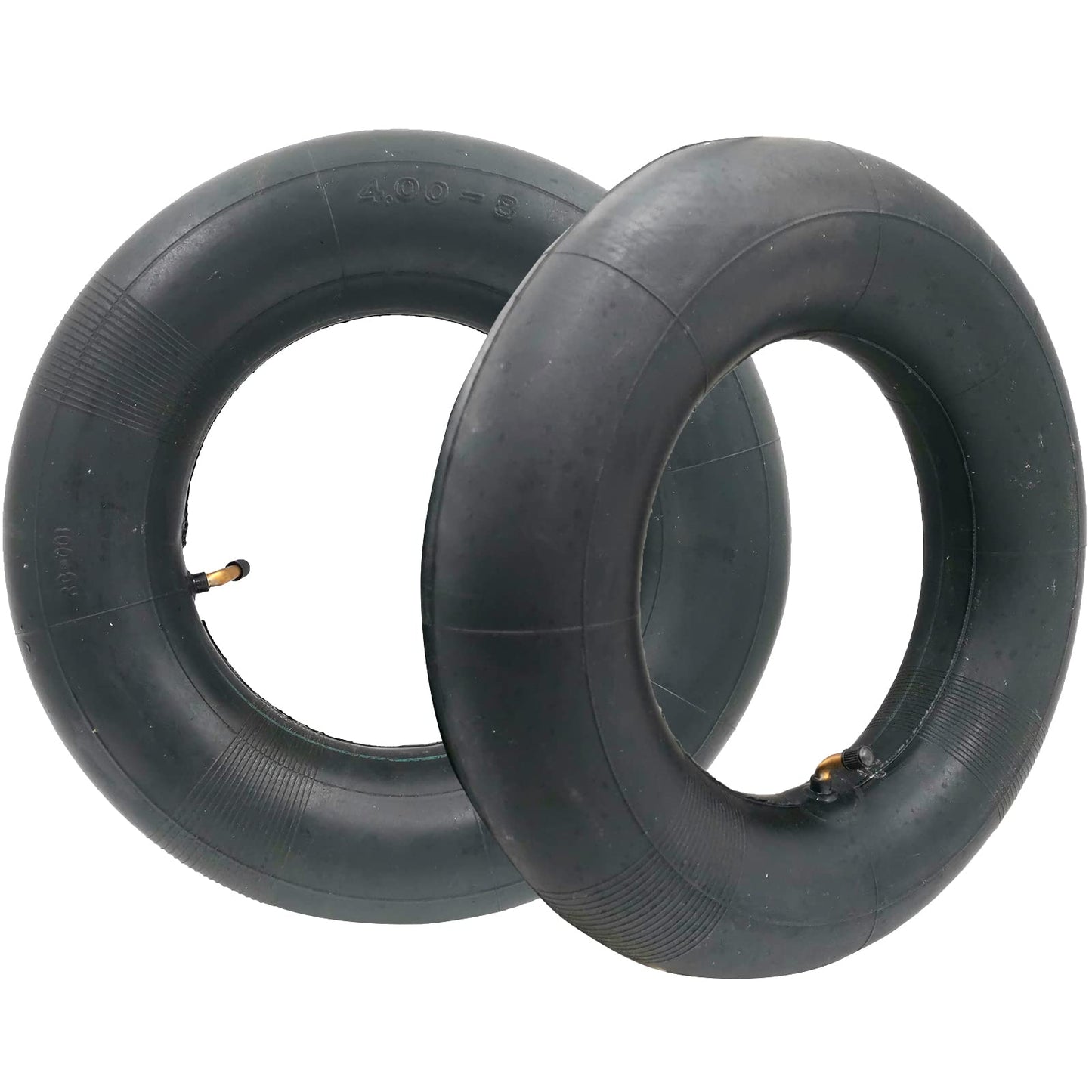 2 Pieces of 4.00-8" Heavy Duty Replacement Inner Tubes with TR-87 Bent Valve for Wheelbarrows, Mowers, Hand Trucks and More 4.80/4.00-8 TR-87