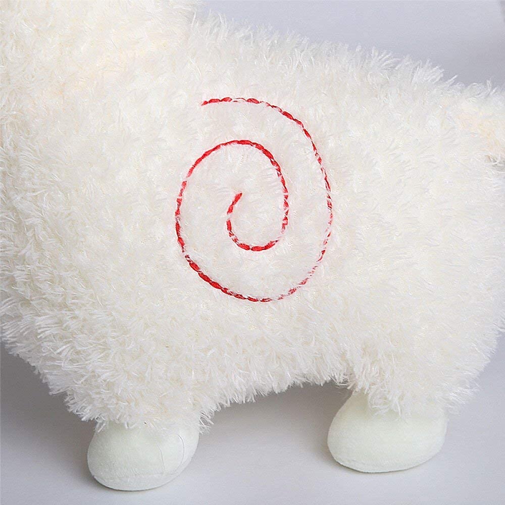 XIAOHONG 46CM Alpaca Plush Toy, Llama Stuffed Animal Large Llamacorn Alpaca Doll Plushie Hug Pillow Soft Fluffy Cushion White Plush Stuffed Alpaca Doll Toys Kids Gifts