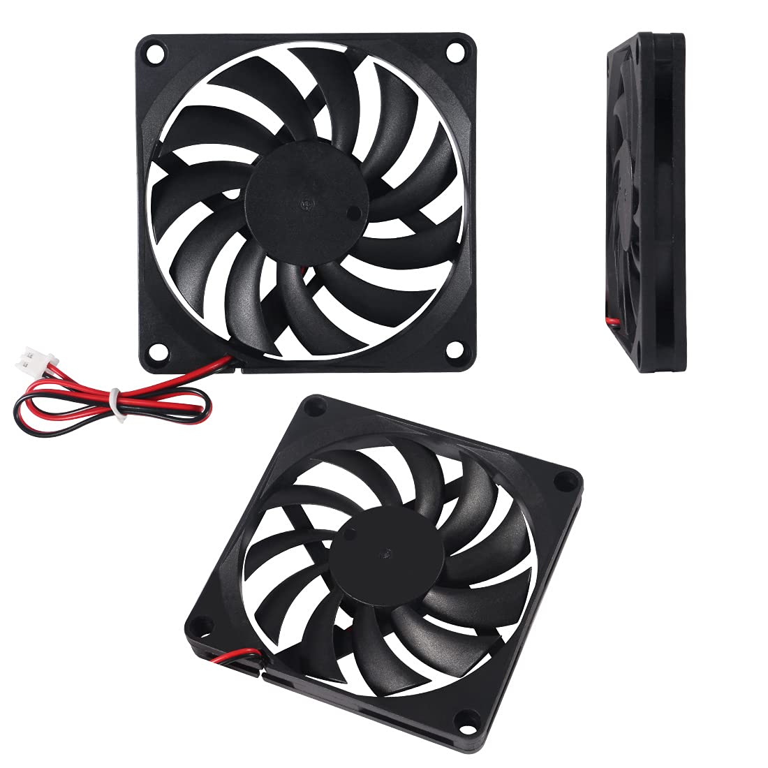 2Pcs DC 24V 8010 Fan Dual Ball Bearings 80mm 10mm Fan 3D Printer 80x80x10 Brushless Cooling Fan for Makerbot for 3D Printer PC CPU Computer Case Fan Cooler and Other Small Heat Dissipation Equipment dual ball 24V