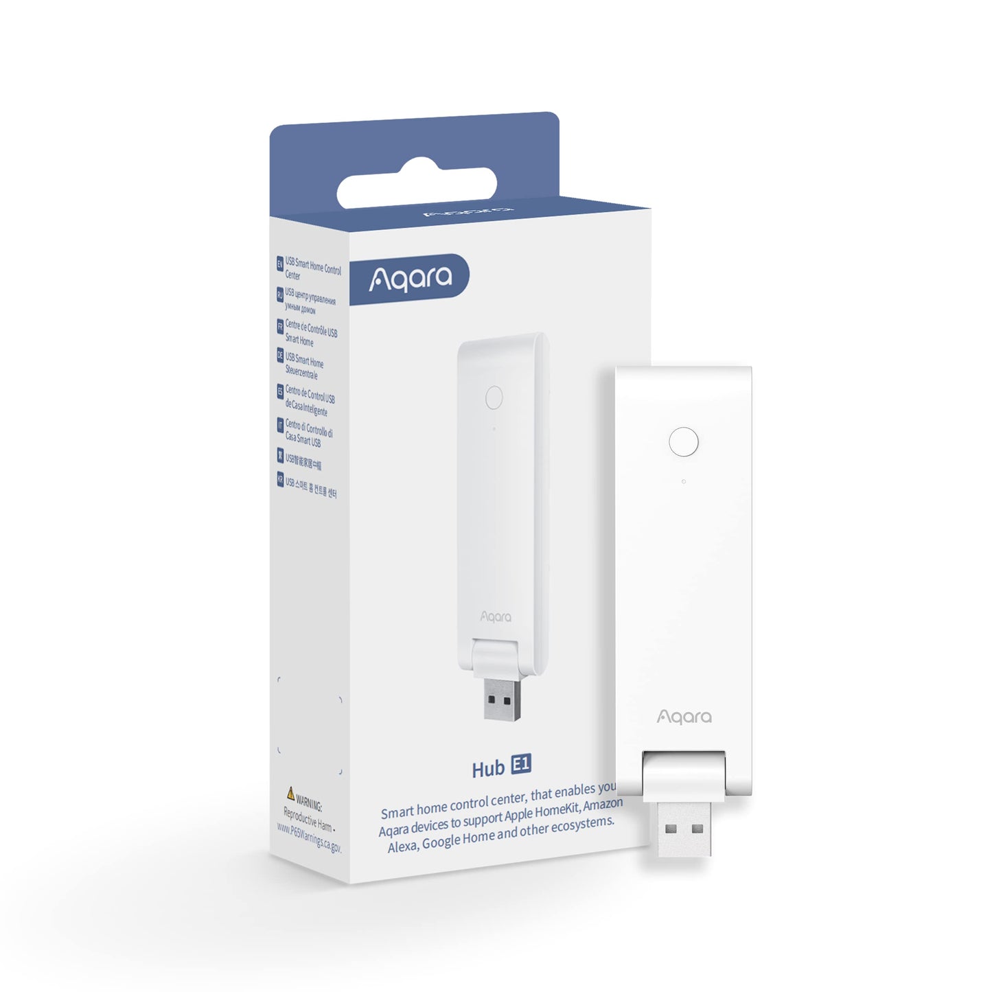 Aqara Smart Hub E1 (2.4 GHz Wi-Fi Required), Powered by USB-A, Small Size, Zigbee 3.0, Acts as a Wi-Fi Repeater (Hotspot) for up to 2 Devices, Supports HomeKit, Alexa, Google Assistant, IFTTT