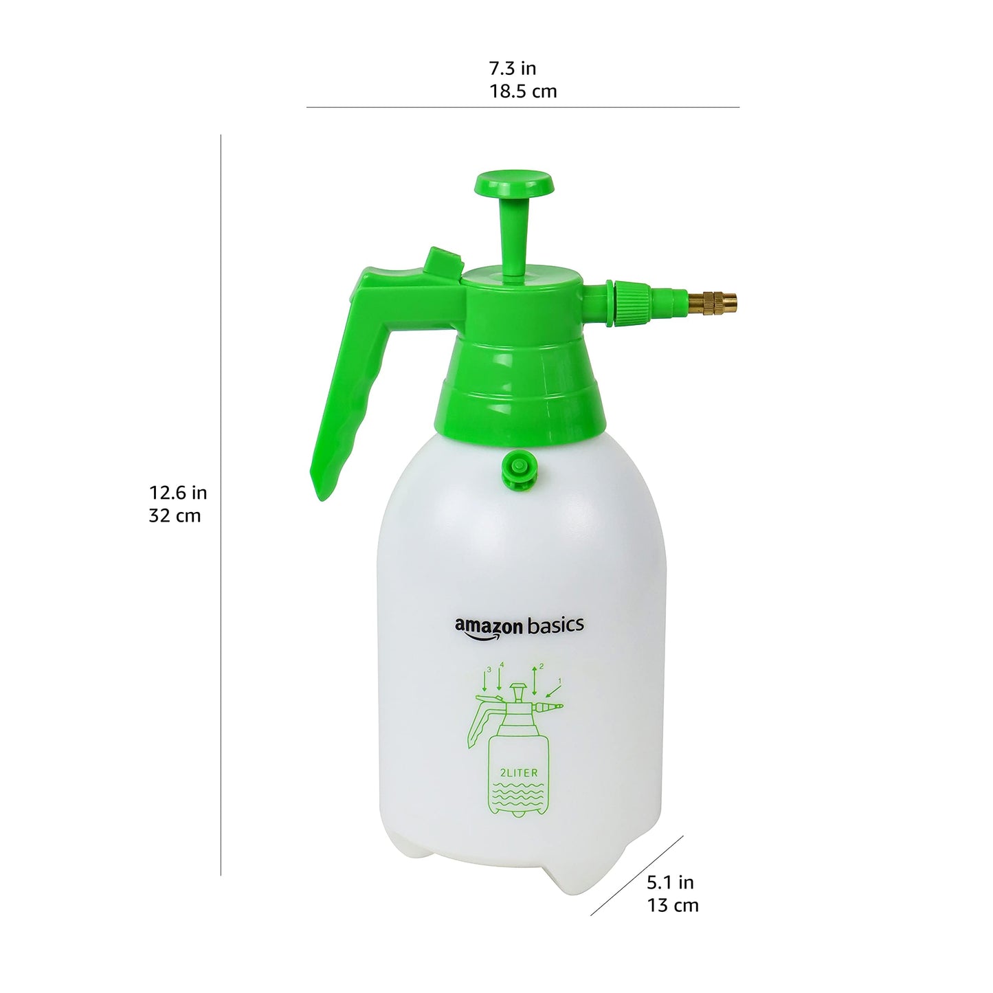 Amazon Basics Pressure Sprayer with Lockable Trigger Mechanism - 2 litres 2L