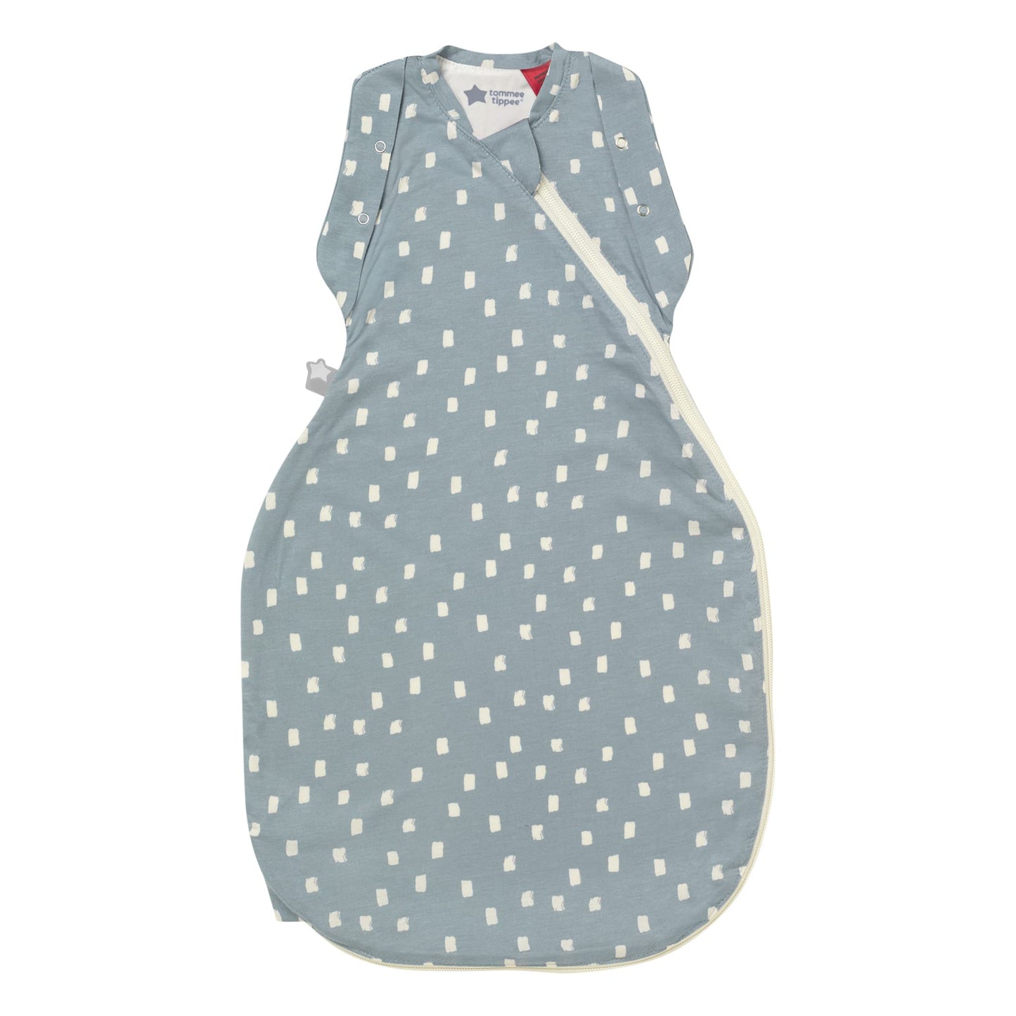 Tommee Tippee Baby Sleeping Bag for Newborns, The Original Grobag Swaddle Bag, Hip-Healthy Design, Soft Bamboo-Rich Fabric, 0-3m Soft Navy Speckle 1 Tog