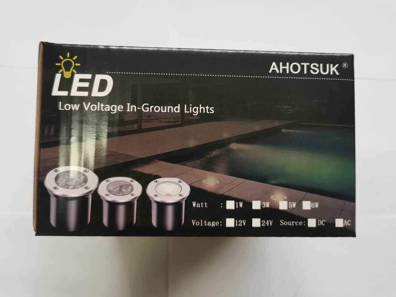 AHOTSUK Outdoor Buried Lights LED Ground Lights Mains Powered Garden Lights Underground Light 6W 12V 24V IP67 Waterproof Low Voltage Well Lighting for Garden, Pathway, Patio(Warm White) Warm White