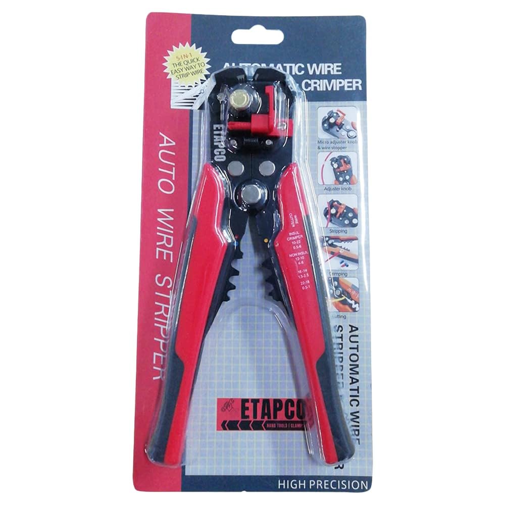 Wire Stripper - Wire Strippers Electrical, Terminal Crimper, Cable Cutters, Plier 3 in 1 Hand Tool, Cable Stripper Tool - Wire Strippers, for Adjustable Rotary Switch Self Adjusting - Cable Stripper