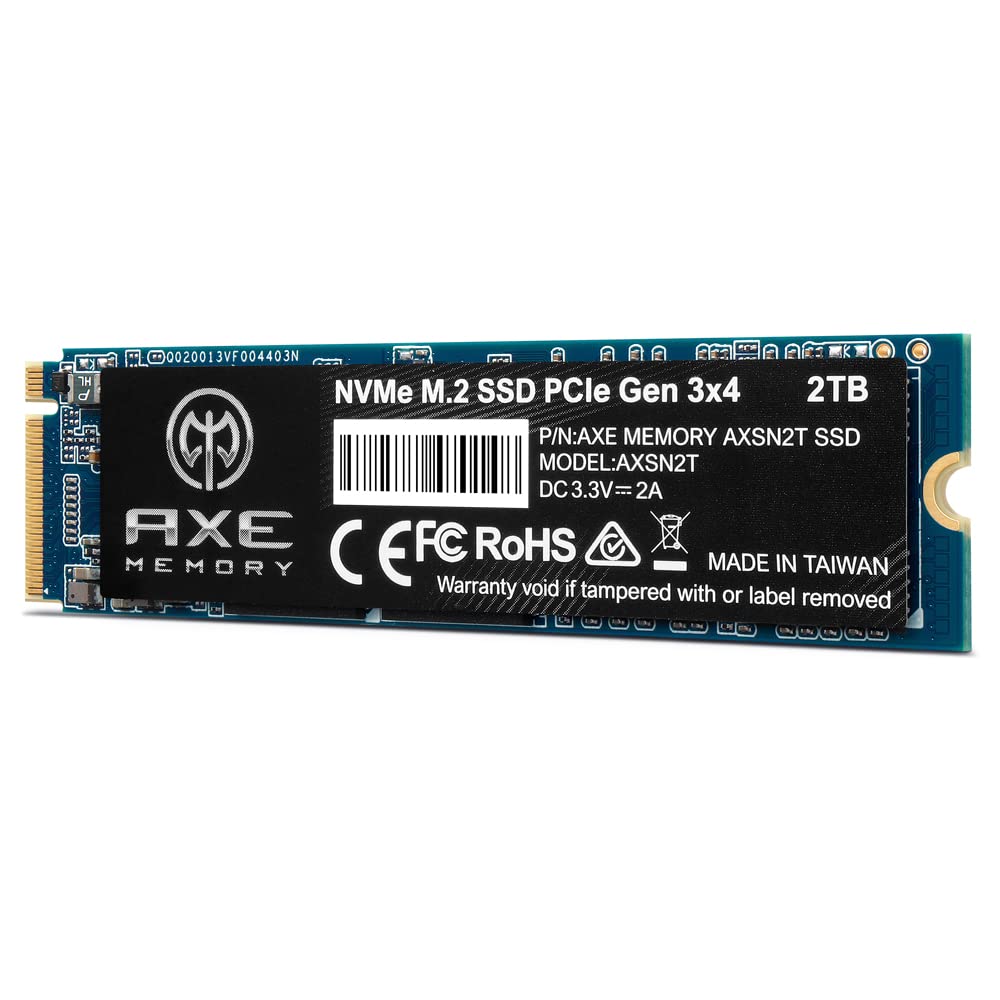 AXE MEMORY 2TB NVMe M.2 2280 PCIe Gen 3x4 Internal SSD Solid State Drive 2 TB