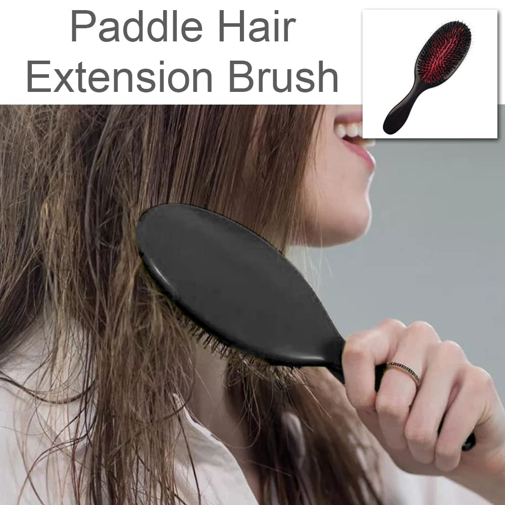 YUYEJIAYE Paddle Hair Extension Brush Anti Static Scalp Massage Hairbrush Oval Hair Comb for Women, Men and Kids