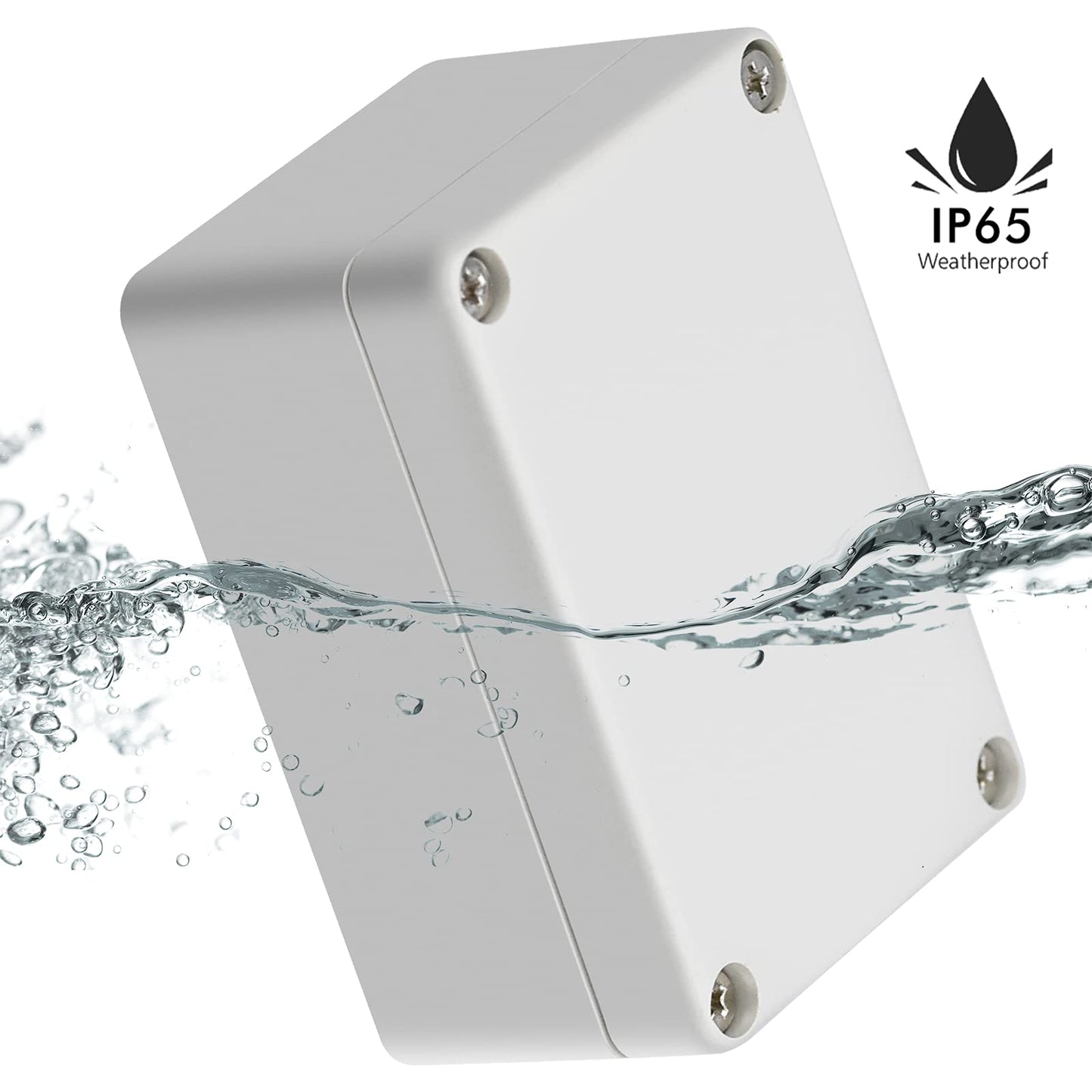 ABS Junction Box IP65 Waterproof PVC Plastic Outdoo Electrical Enclosure Terminal Box (100 x 68 x 50mm)