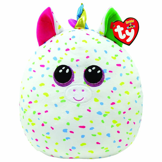 TY Harmonie Squish a Boos 14" | Beanie Baby Soft Plush Toy | Collectible Cuddly Stuffed Teddy Harmonie Unicorn