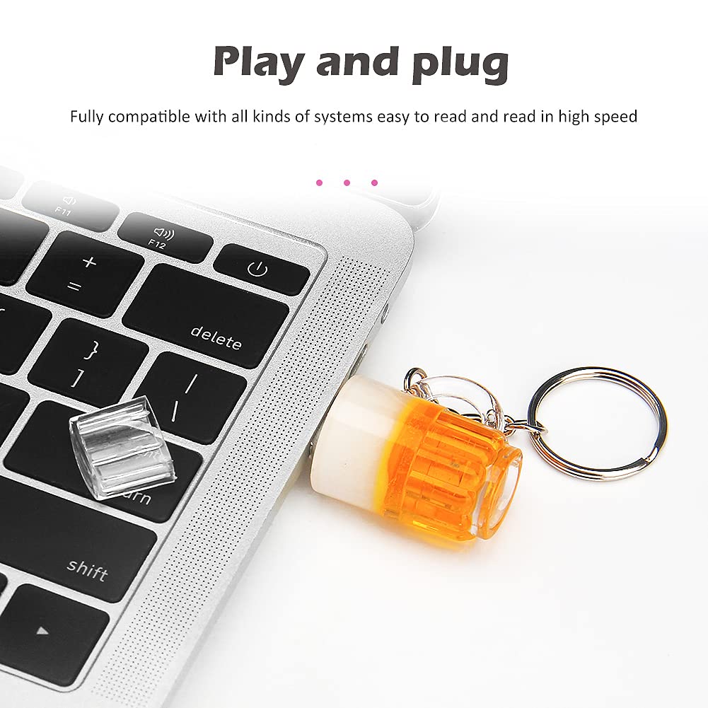 USB Flash Drive 64GB Cute Beer Mug Shaped USB Drive USB 2.0 Memory Stick Thumb Drives for External Data Storage 64GB beer mug model