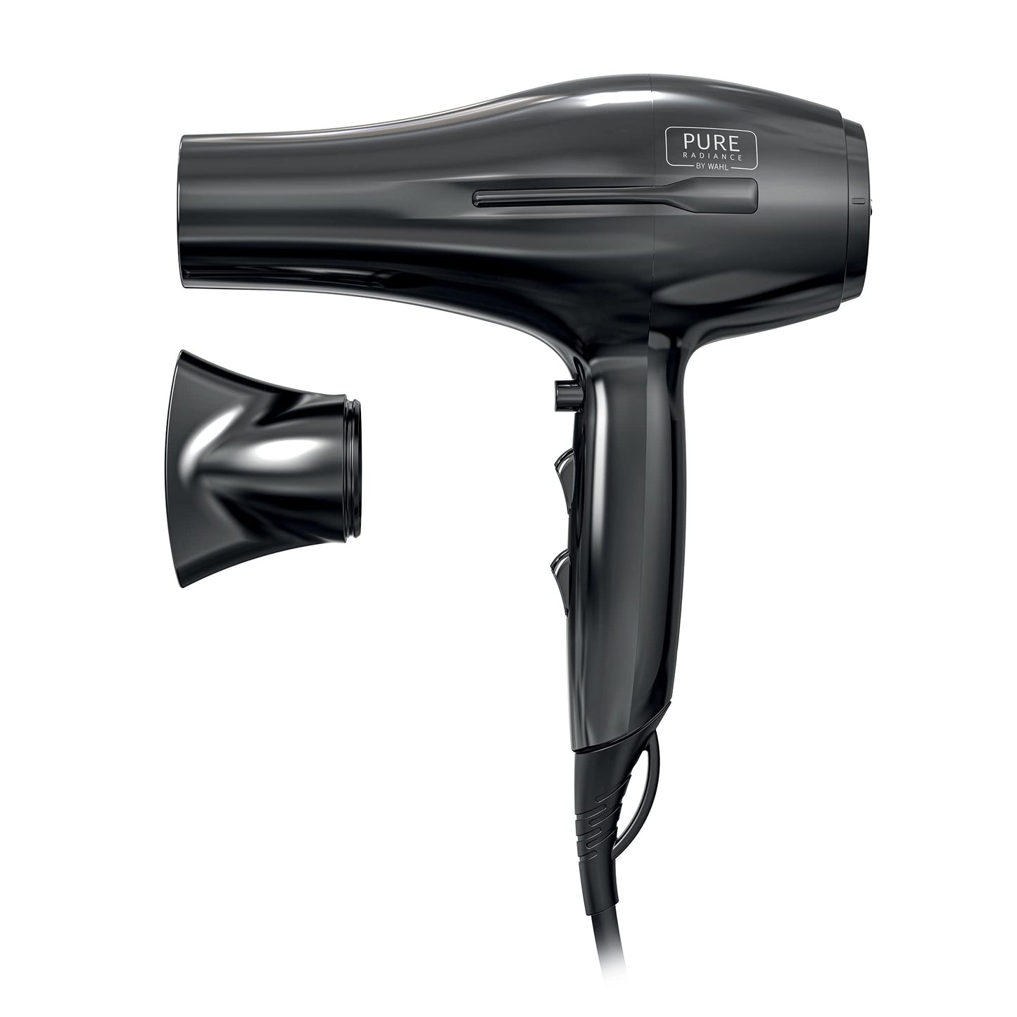 WAHL Pure Radiance by Wahl Hair Dryer, 2000W Dryer, Hair Dryers for Women, Cool Shot Button, 3 Heat and 2 Speed Settings, Ionic Function for Shinier Results, Concentrator Nozzle Black